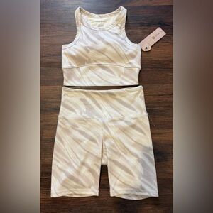 Harmony Balance Cream/Tan Activewear Set S $88